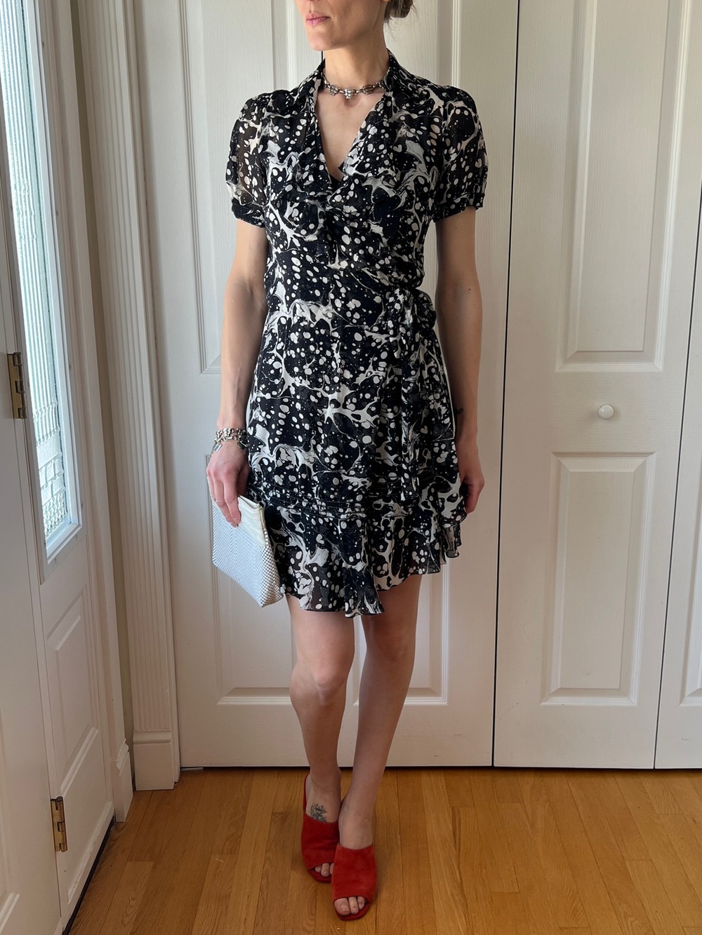 STUDIO M Silk Wrap Dress